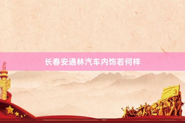 长春安通林汽车内饰若何样